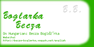 boglarka becza business card